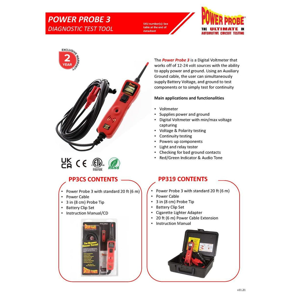 Power Probe 3 Carbon w/Plastic Case