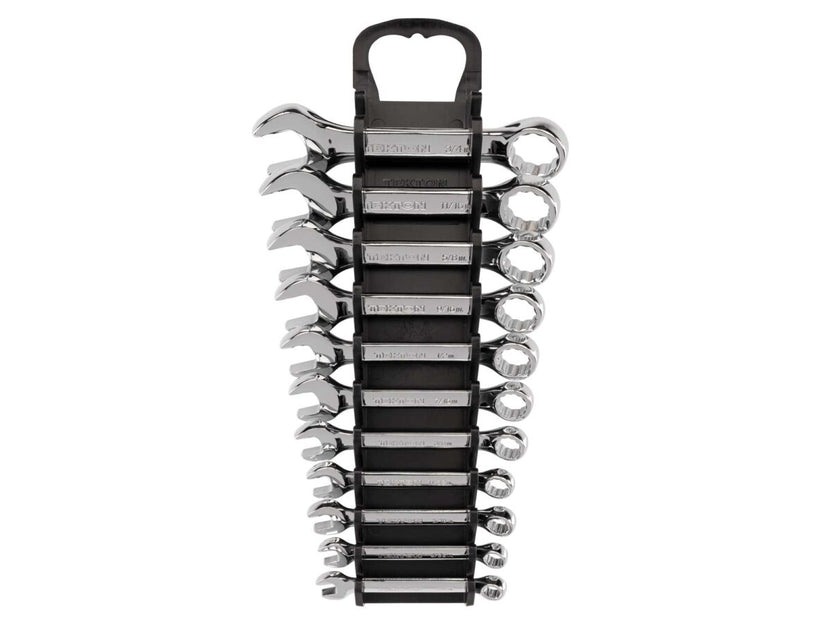 TEKTON Stubby Combination Wrench Set with Holder, 11-Piece (1/4-3/4 in.) | WCB92401 Main image