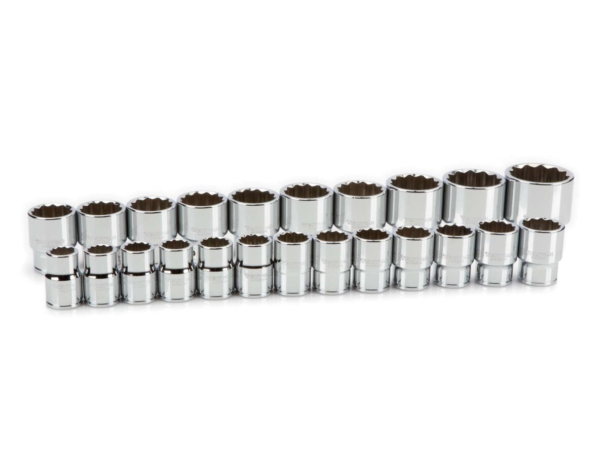 TEKTON 3/4 Inch Drive 12-Point Socket Set, 23-Piece (19-50 mm) | SHD93016