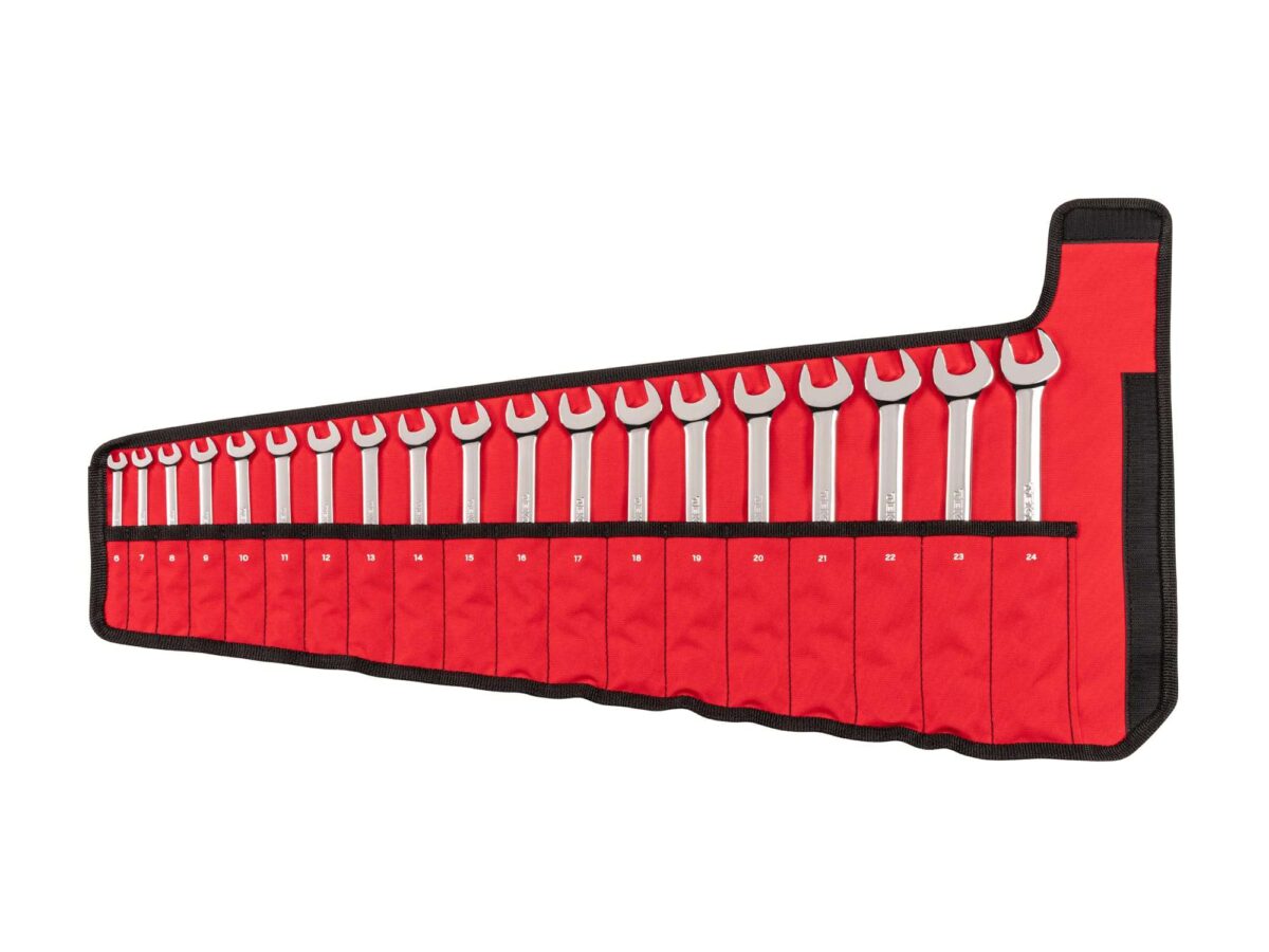 TEKTON Combination Wrench Set with Pouch, 19-Piece (6-24 mm) | WCB94202