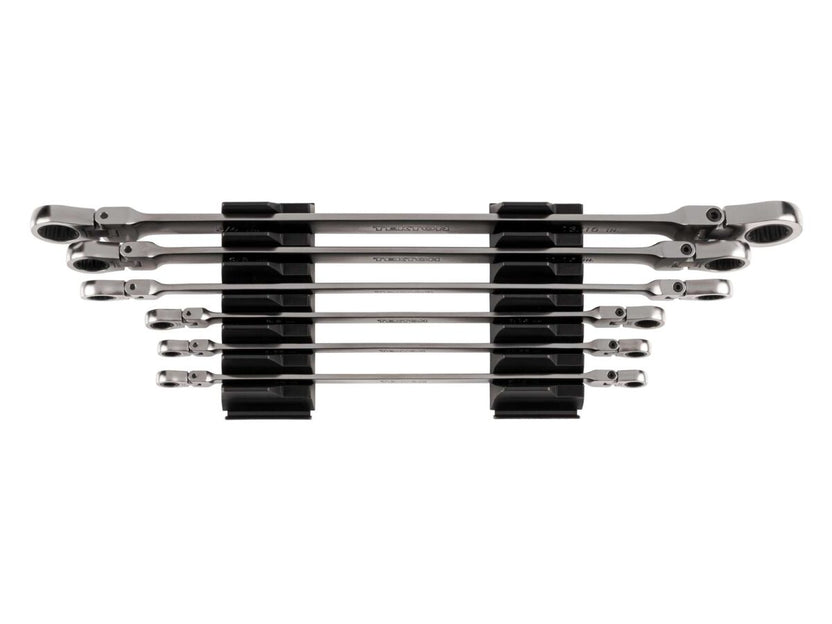 TEKTON Long Flex Head 12-Point Ratcheting Box End Wrench Set with Modular Organizers, 6-Piece (1/4-13/16 in.) | WRB96300 Main image