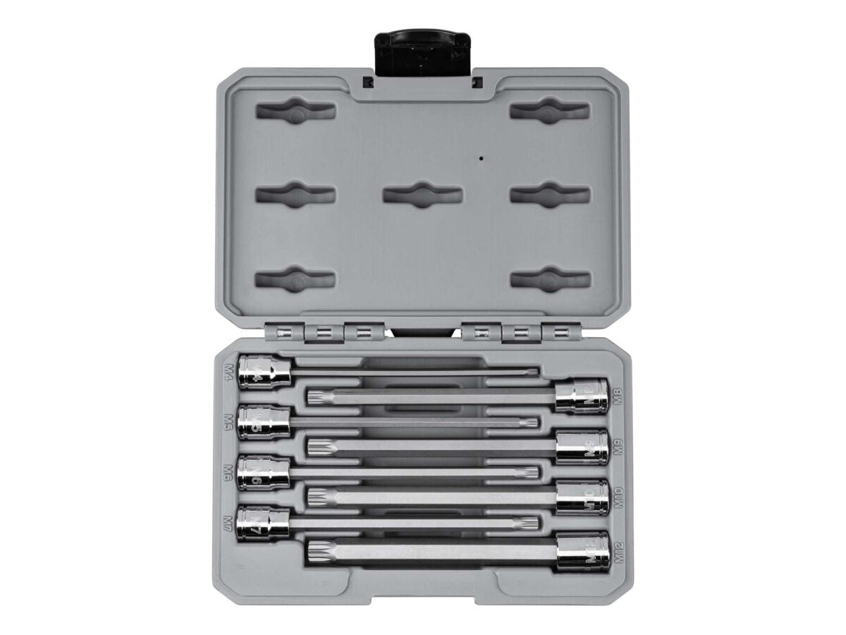TEKTON 3/8 Inch Long Triple Square Bit Socket Set with Case (8-Piece) | SHB91318 Main image