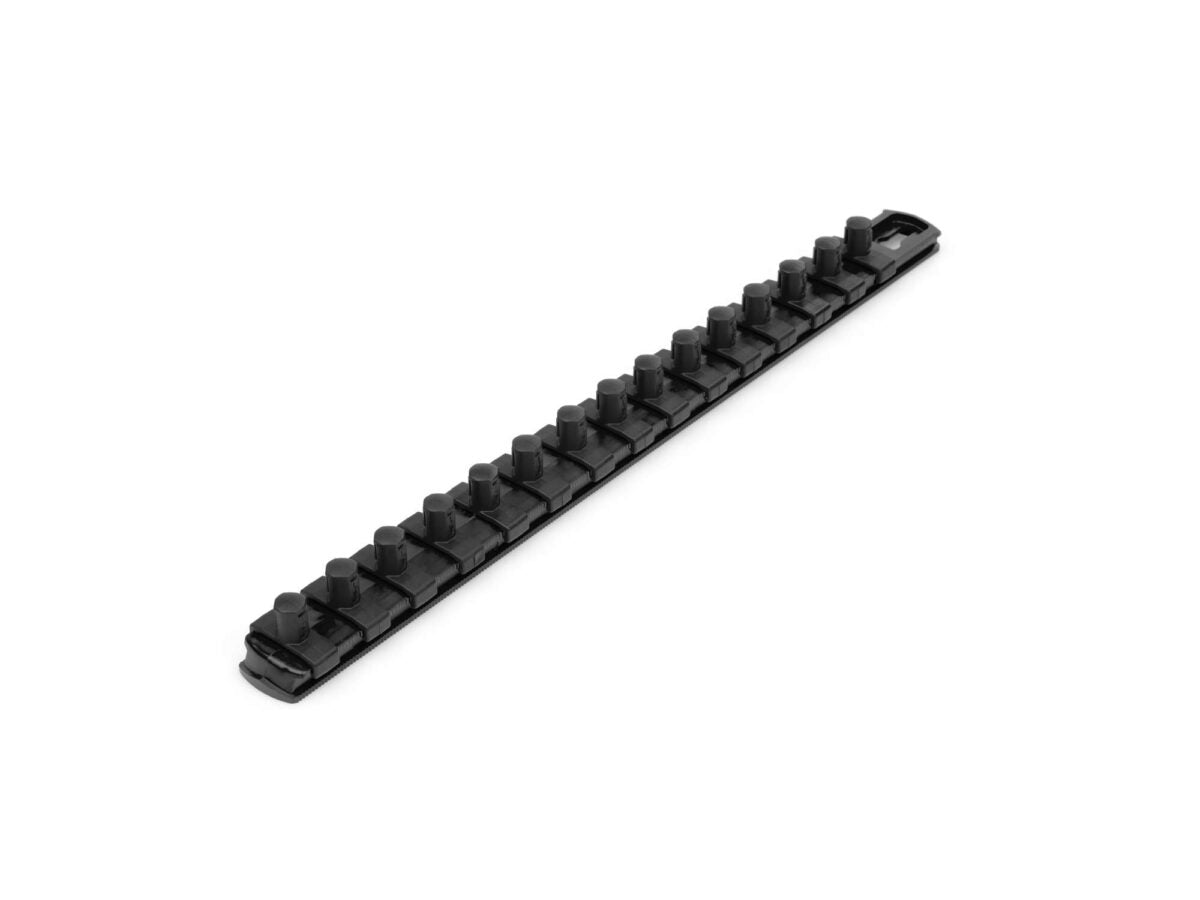 TEKTON 3/8 Inch Drive x 13 Inch Socket Rail, 15 Clips (Black) | OSR12215 Main image