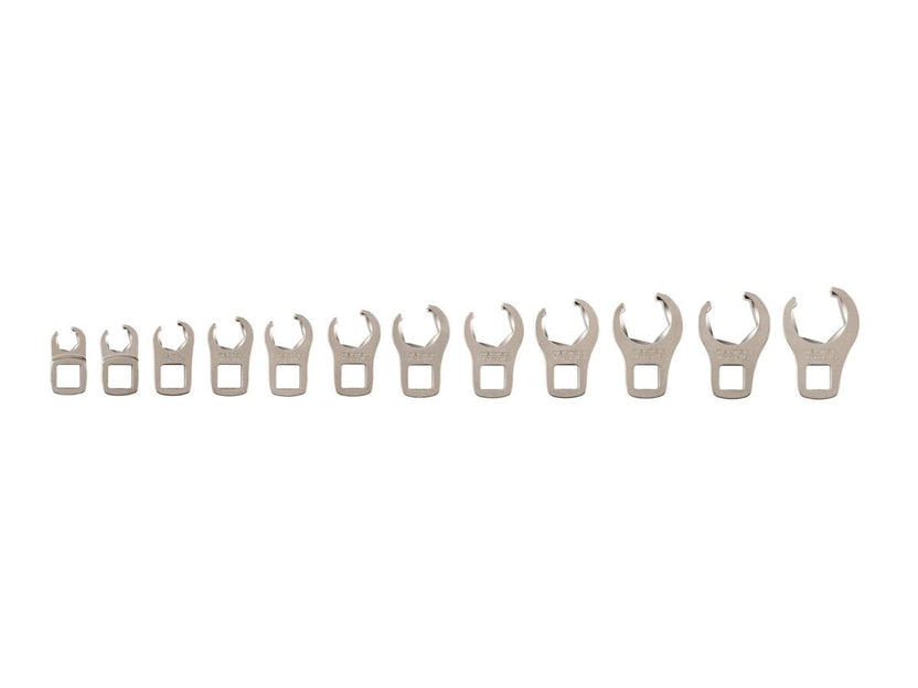 TEKTON 3/8 Inch Drive 6-Point Flare Nut Crowfoot Wrench Set, 12-Piece (8-19 mm) | WCF90220 Main image