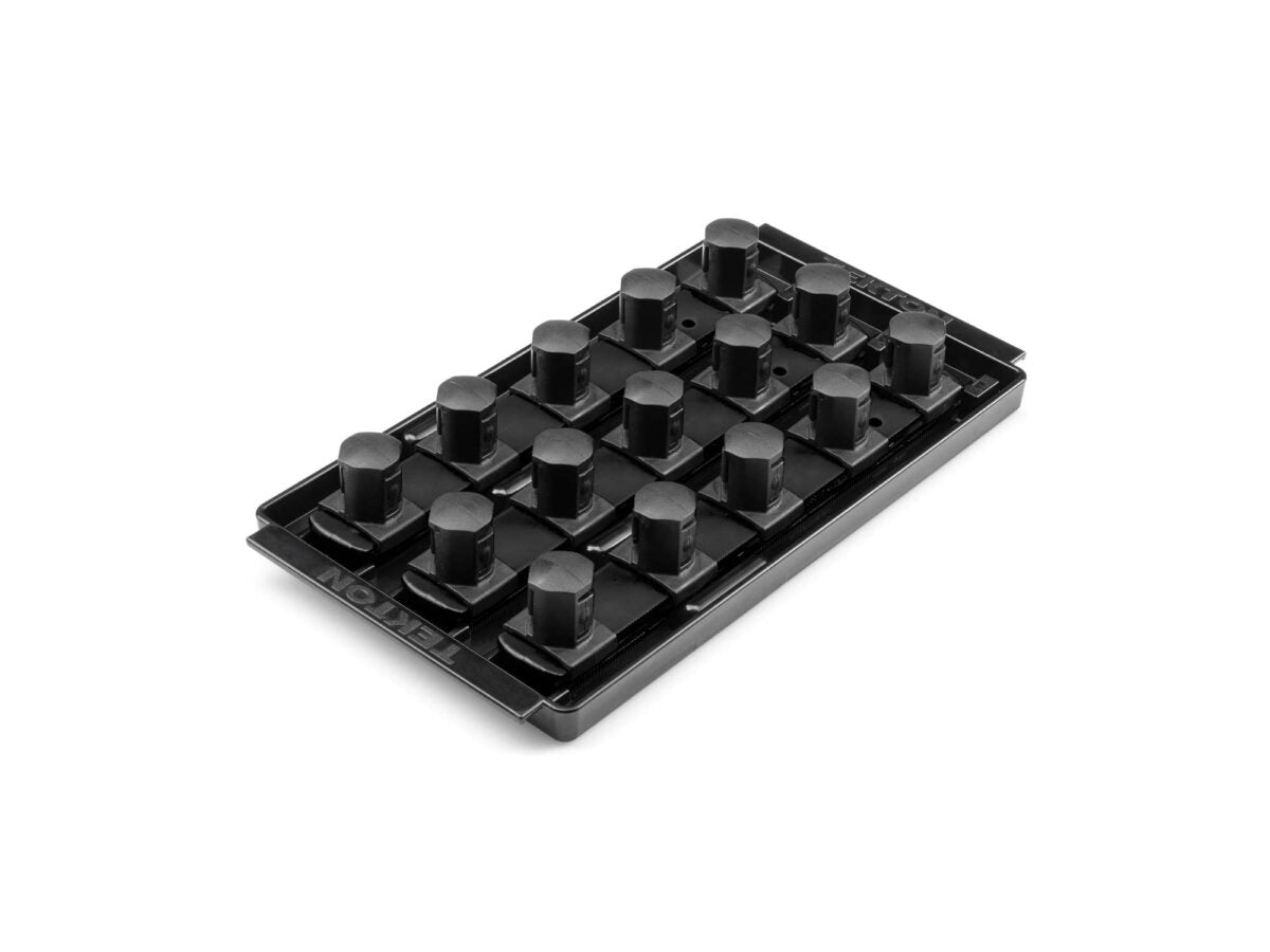 TEKTON 3/4 Inch Drive 3-Rail Socket Organizer Set, Black (15-Tool) | OST35215 Main image