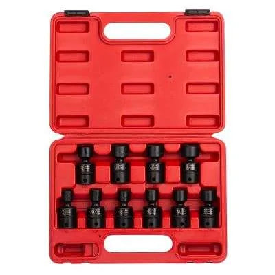 3/8" Drive 10 Pc. Metric Univ. Impact Socket Set delete 6 pt. Main image