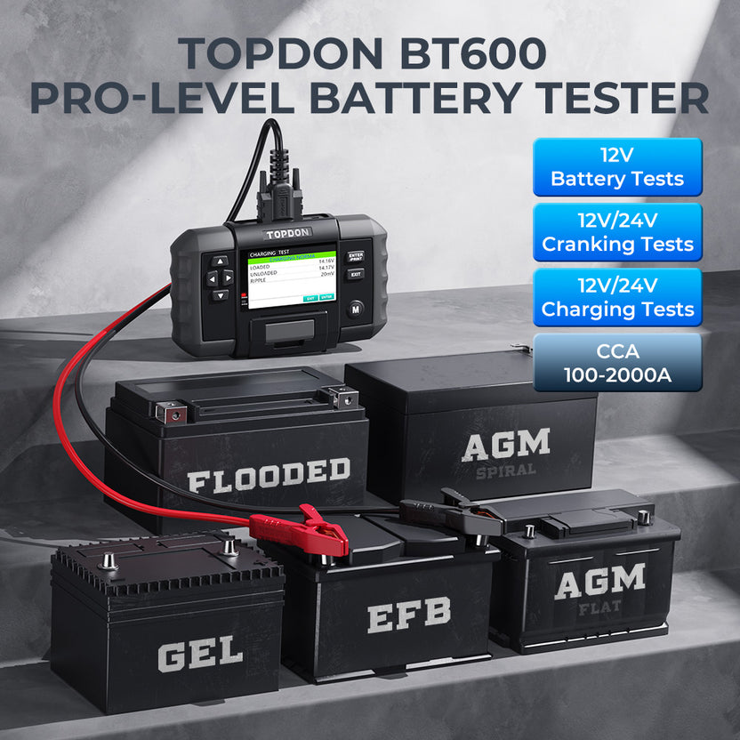 BT600- 12V Battery & 12V/24V System Tester w/Built-in Printer Secondary image