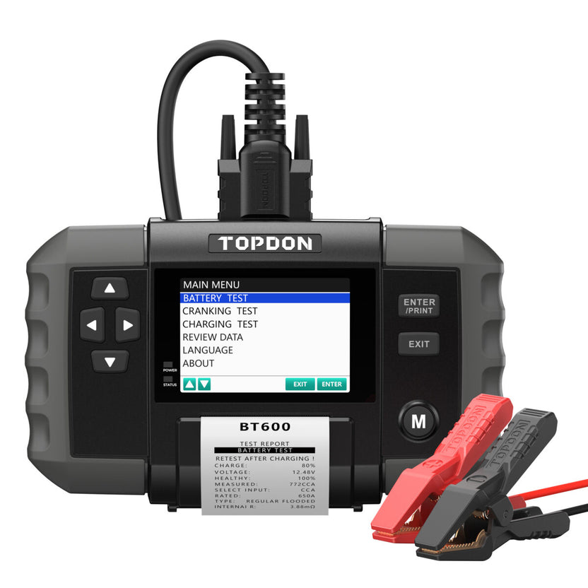 BT600- 12V Battery & 12V/24V System Tester w/Built-in Printer Main image