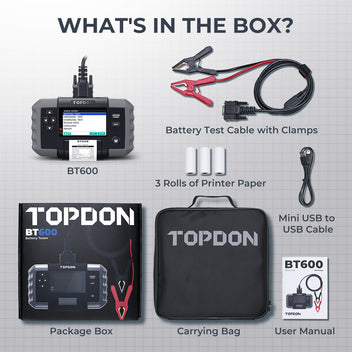 BT600- 12V Battery & 12V/24V System Tester w/Built-in Printer