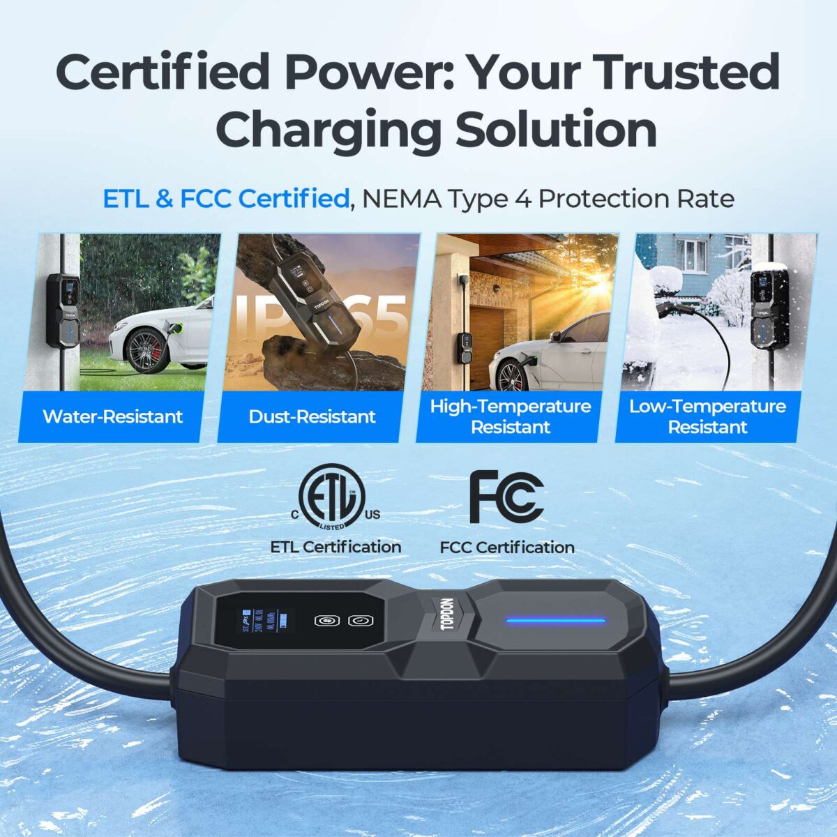 PulseQ AC Portable 32A NEMA 14-50 Plug, 5-15 Adapter
