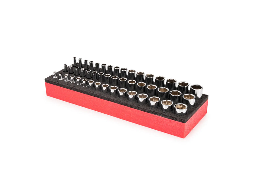 1/4" Drive Shallow, Semi Deep, and Deep Socket Set with 12 x 4 Inch Foam Organizer (48-Piece) Secondary image