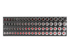 3/8" Drive Extra-Shallow, Shallow, Semi- Deep, and Deep Socket Set with 20 x 6 Inch Foam Organizer (76-Piece)