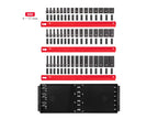 1/4 Inch Drive Shallow, Semi-Deep, and Deep 6-Point Impact Socket Set with Rails and Tray (48-Piece)