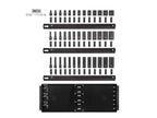 1/4 Inch Drive Shallow, Semi-Deep, and Deep 6-Point Impact Socket Set with Rails and Tray (39-Piece)