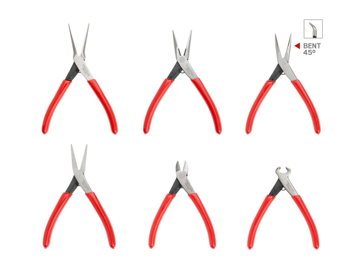 TEKTON Mini Pliers Set, 6-Piece (Needle Nose, Long Nose, Flat Nose, Cutting) | PMN99906 Main image