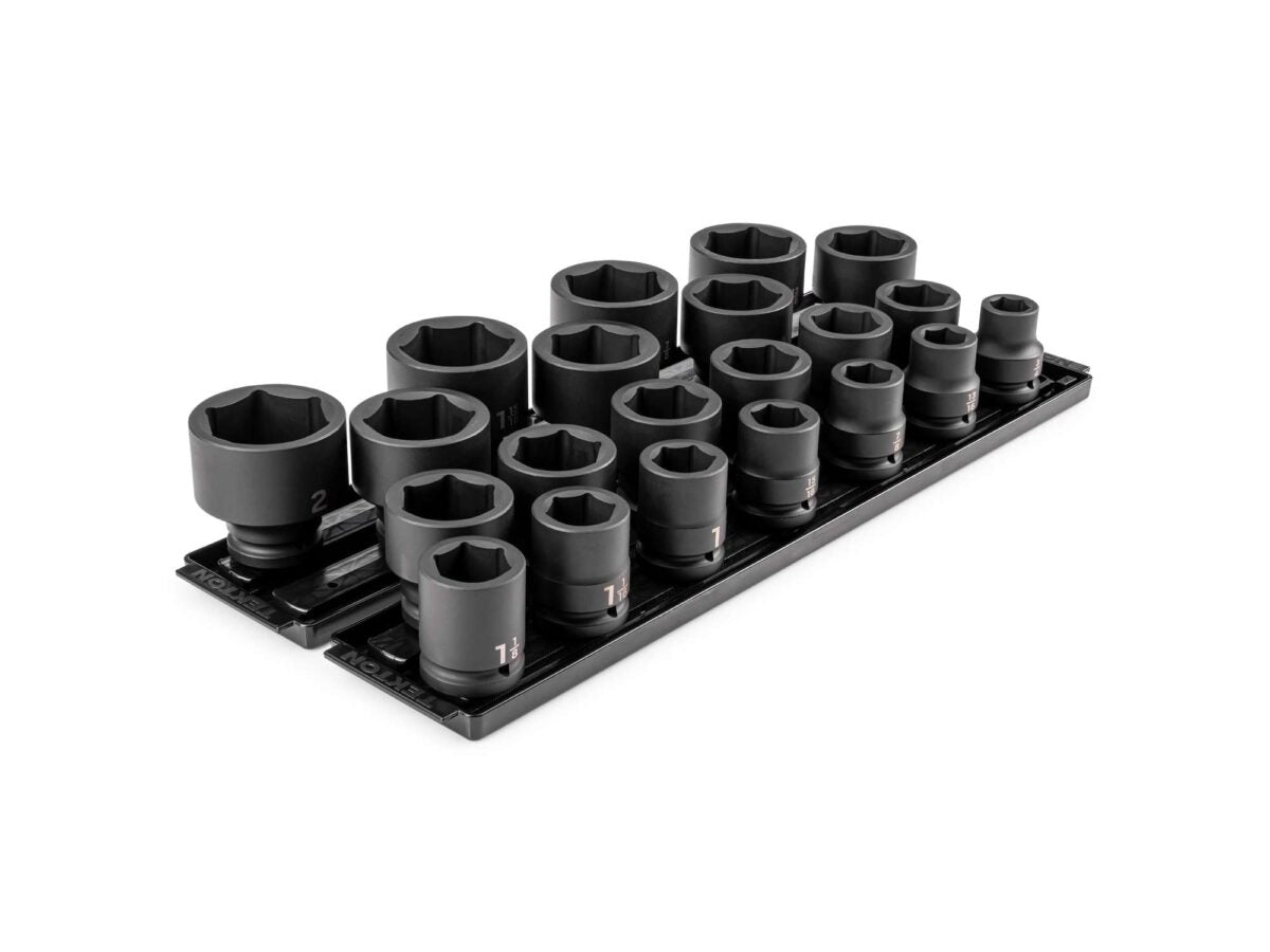 TEKTON 3/4 Inch Drive 6-Point Impact Socket Set with Rails and Trays, 21-Piece (3/4-2 in.) | SID93101 Main image