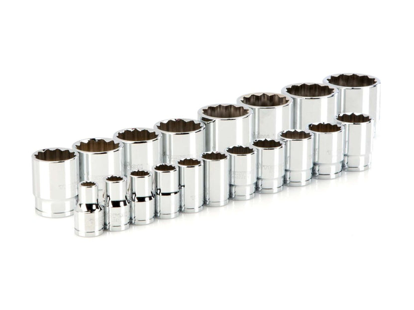 TEKTON 1/2 Inch Drive 12-Point Socket Set, 19-Piece (3/8 - 1-1/2 in.) | SHD92011 Main image