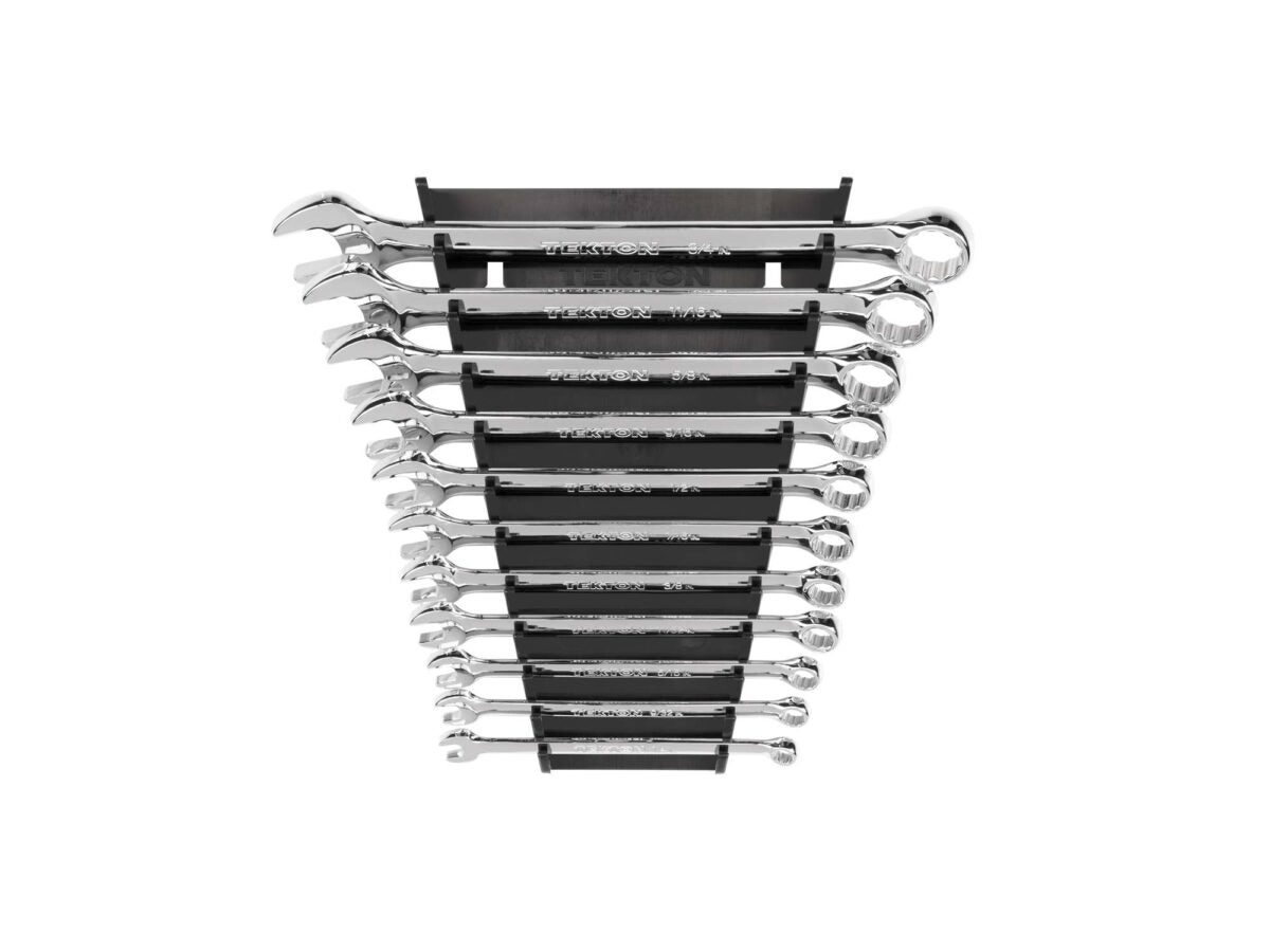 TEKTON Combination Wrench Set with Rack, 11-Piece (1/4-3/4 in.) | WCB91103
