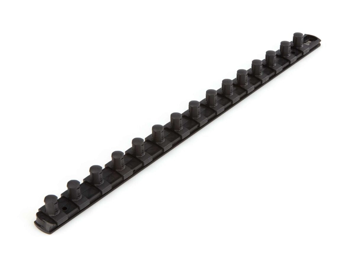 TEKTON 1/2 Inch Drive x 18 Inch Socket Rail, 15 Clips (Black) | OSR23215 Main image