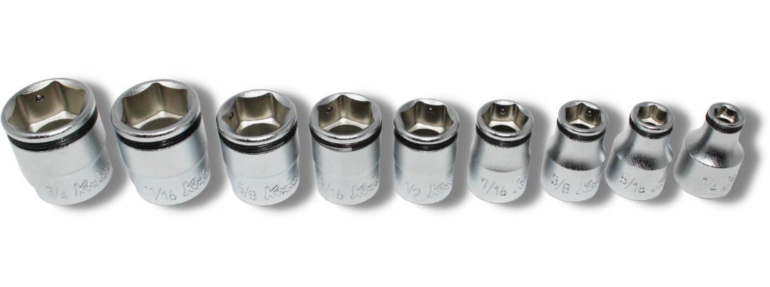 Ko-ken RS3450M/10 3/8 Sq. Dr. Socket set  10mm-22mm Nut Grip 250mm  10 pieces Main image