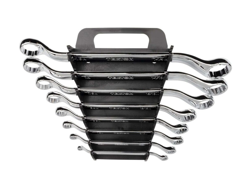 TEKTON 45-Degree Offset Box End Wrench Set with Holder, 8-Piece (1/4 - 1-1/4 in.) | WBE23408 Main image
