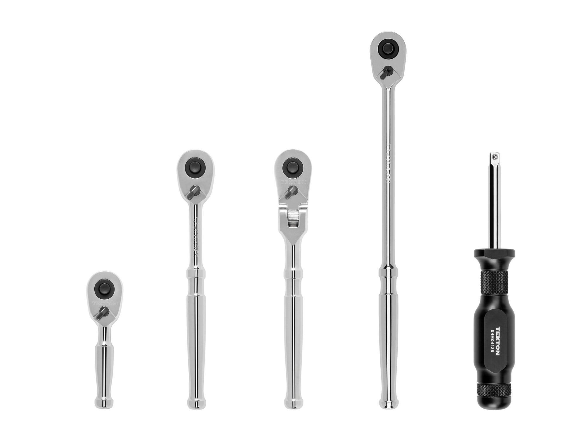TEKTON 1/4 Inch Drive Quick-Release Ratchet and Spinner Handle Set (5-Piece) | SDR99007 Main image