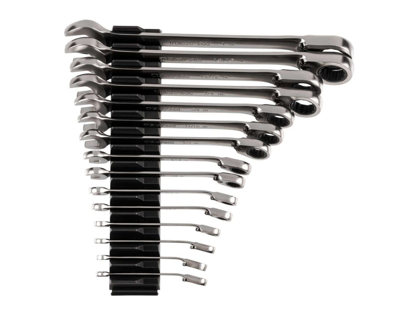 TEKTON Reversible 12-Point Ratcheting Combination Wrench Set with Modular Organizers, 15-Piece (1/4-1 in.) | WRC94301 Main image