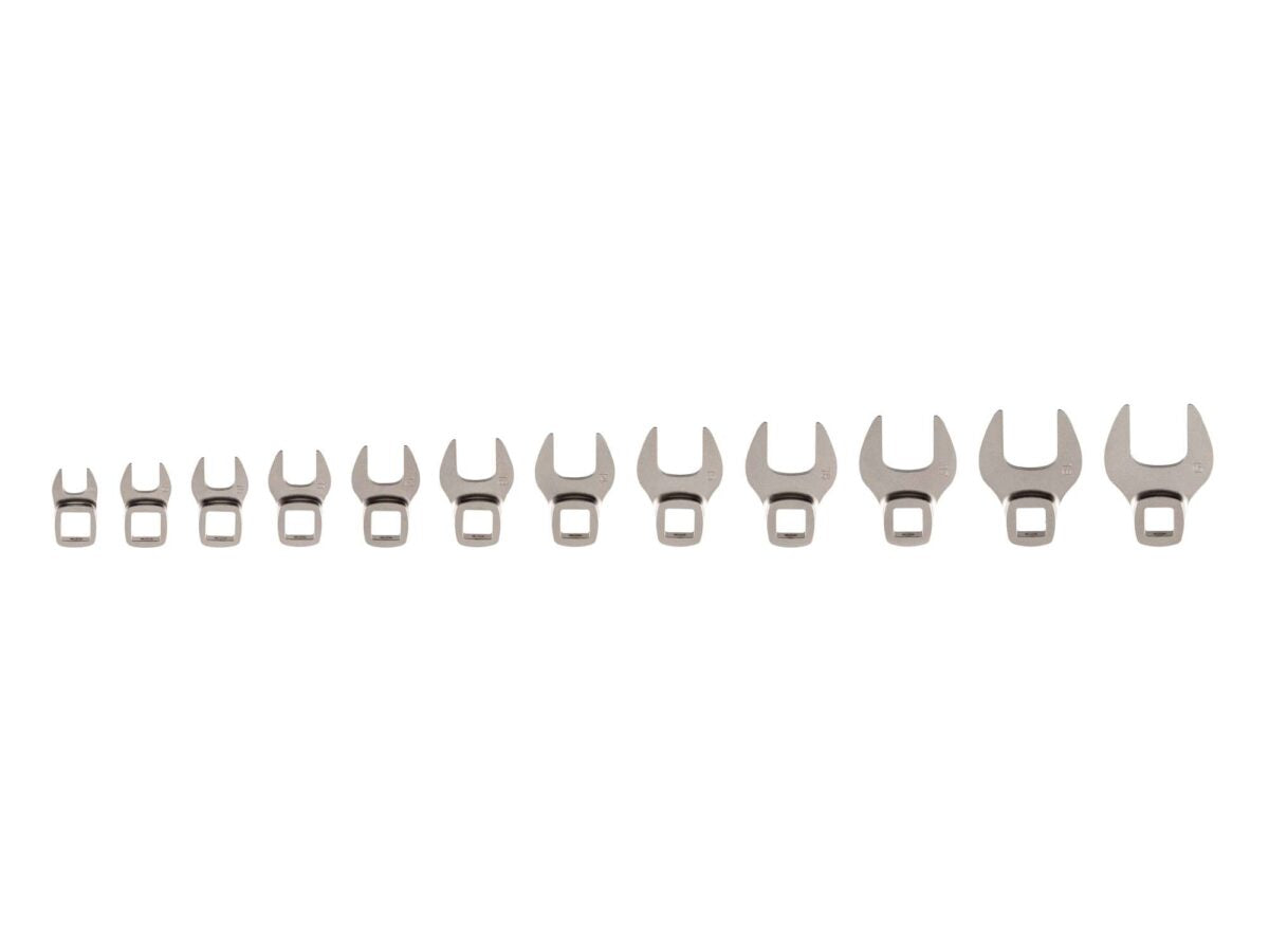 TEKTON 3/8 Inch Drive Crowfoot Wrench Set, 12-Piece (8-19 mm) | WCF93201