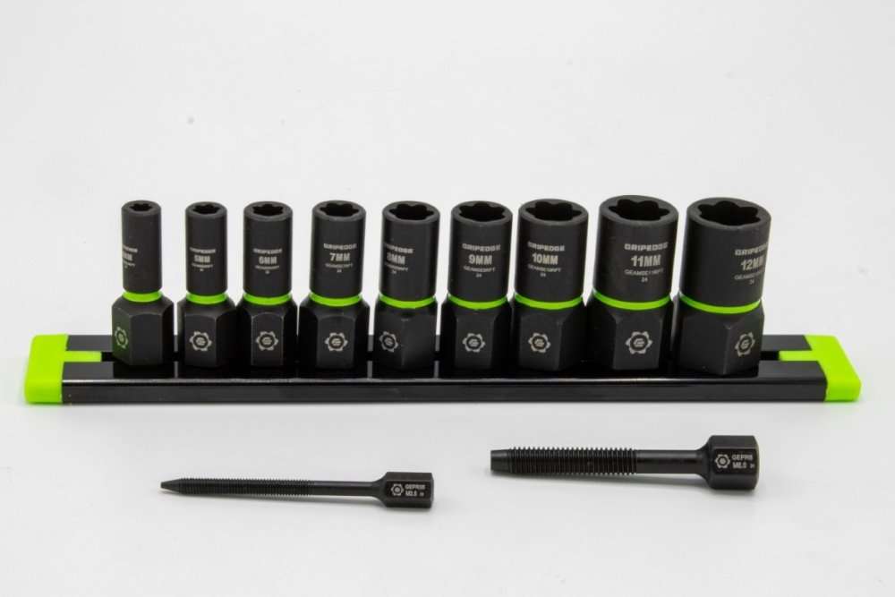 9-PC 1/4" Drive Metric RPT Socket Extractor Set 4-12MM