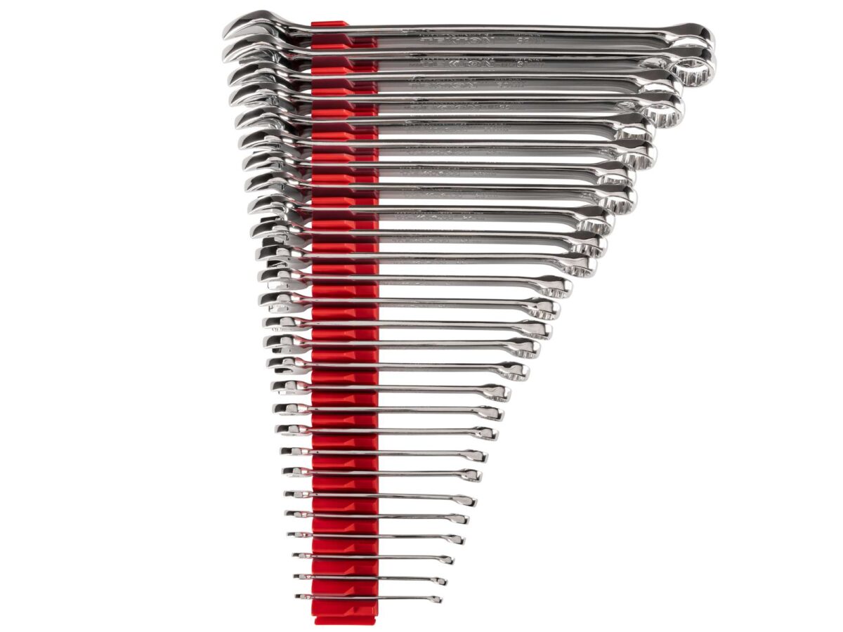 TEKTON Combination Wrench Set with Modular Organizers, 27-Piece (6-32 mm) | WCB95203 Main image