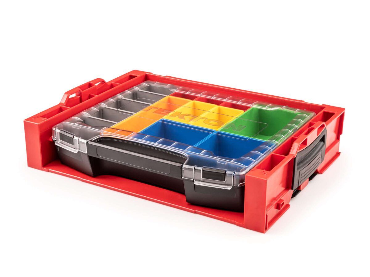TEKTON Lidded Drawer (i-BOXX) with 10-Piece Organizer Bin Set in Stacking Drawer Rack | OLB94020