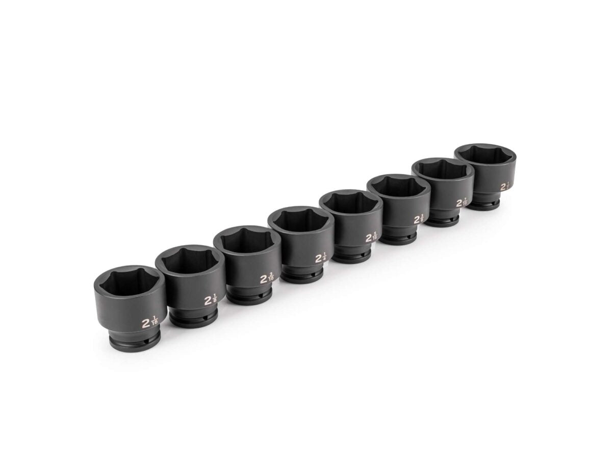 TEKTON 3/4 Inch Drive 6-Point Impact Socket Set, 8-Piece (2-1/16 - 2-1/2 in.) | SID93004