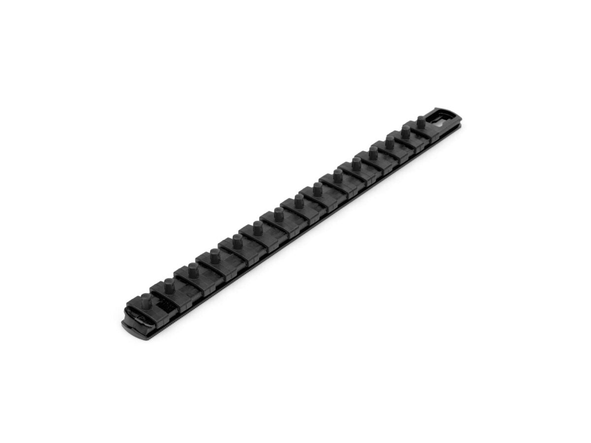 TEKTON 1/4 Inch Drive x 13 Inch Socket Rail, 15 Clips (Black) | OSR02215
