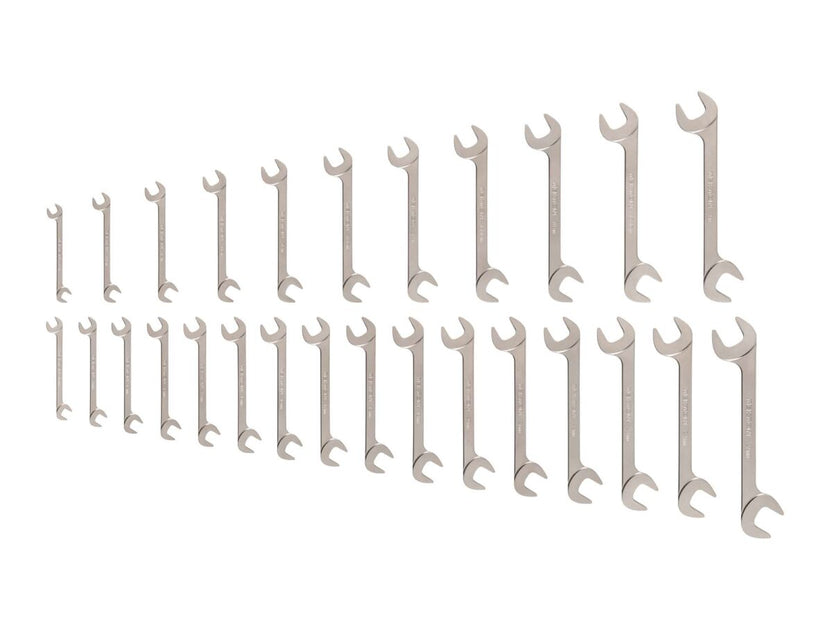 TEKTON Angle Head Open End Wrench Set, 27-Piece (3/8-1 in., 10-27 mm) | WAE93002 Main image