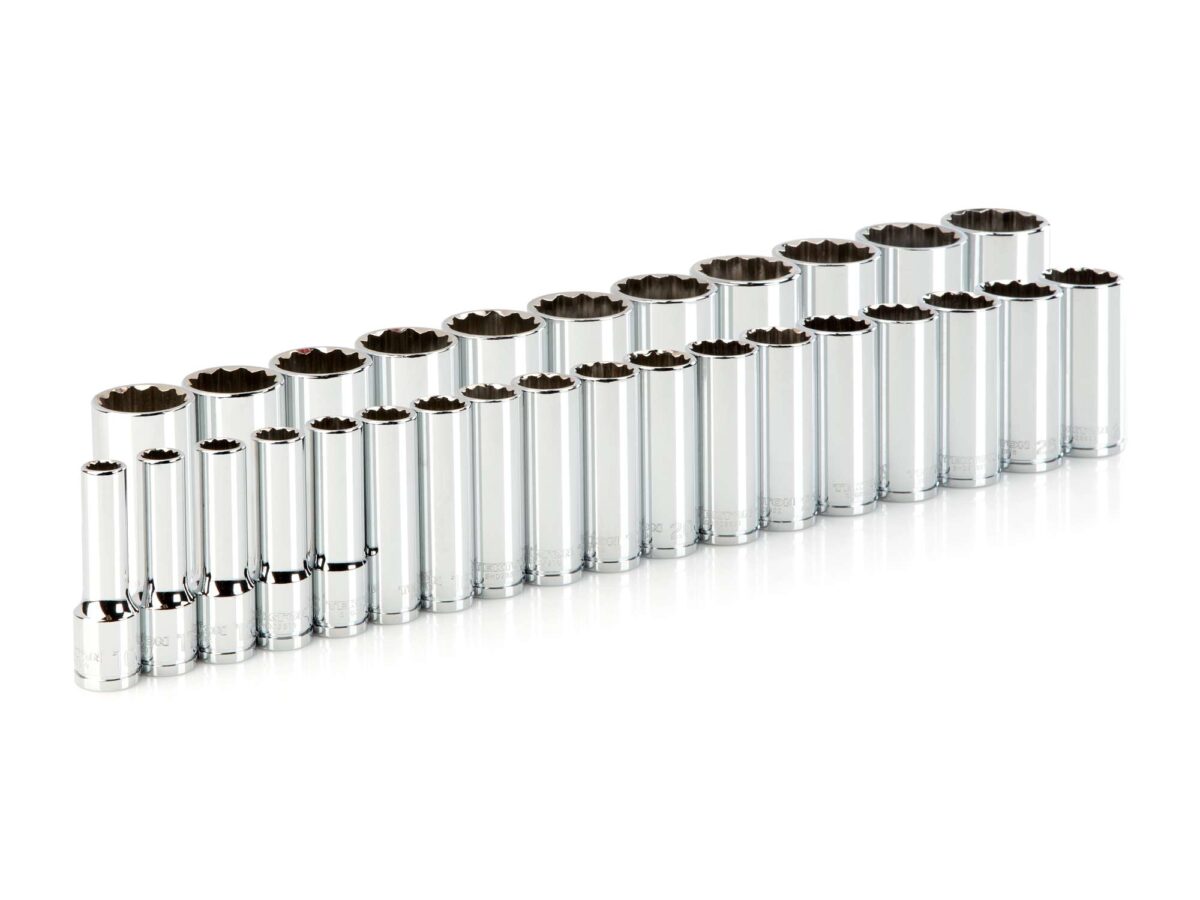 TEKTON 1/2 Inch Drive Deep 12-Point Socket Set, 29-Piece (10-38 mm) | SHD92016 Main image