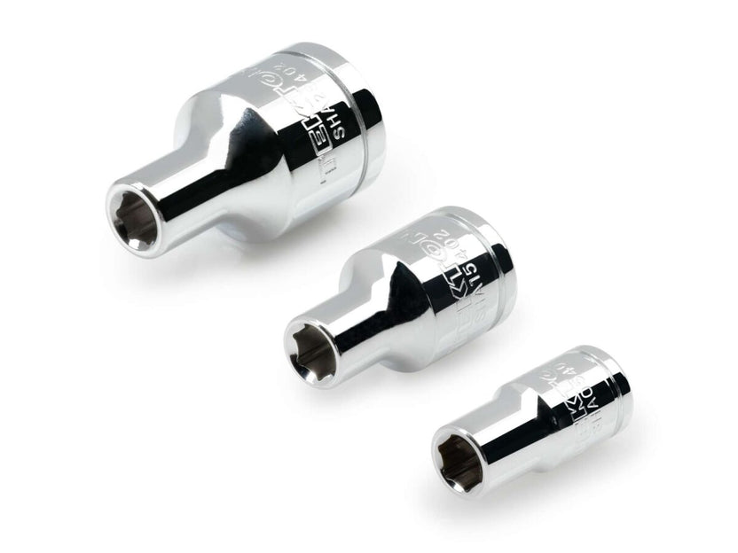 TEKTON 1/4, 3/8, 1/2 Inch Drive Magnetic Hex Bit Holder Socket Set (3-Piece) | SHA99021 Main image