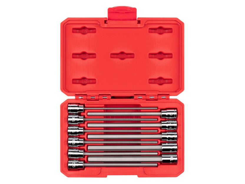 TEKTON 3/8 Inch Drive Long Hex Bit Socket Set with Case, 11-Piece (3-10 mm) | SHB91314 Main image