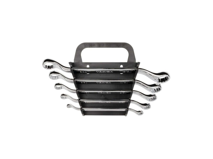 TEKTON 45-Degree Offset Box End Wrench Set with Holder, 5-Piece (1/4-13/16 in.) | WBE23405 Main image