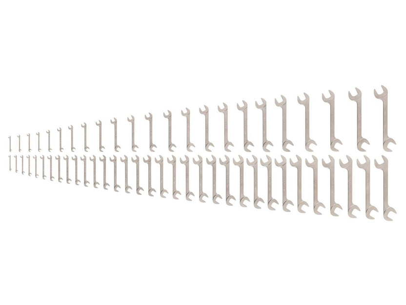 TEKTON Angle Head Open End Wrench Set, 56-Piece (1/4 - 1-1/2 in., 6-38 mm) | WAE93004 Main image
