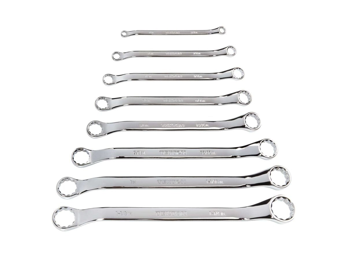 TEKTON 45-Degree Offset Box End Wrench Set, 8-Piece (1/4 - 1-1/4 in.) | WBE23008 Main image