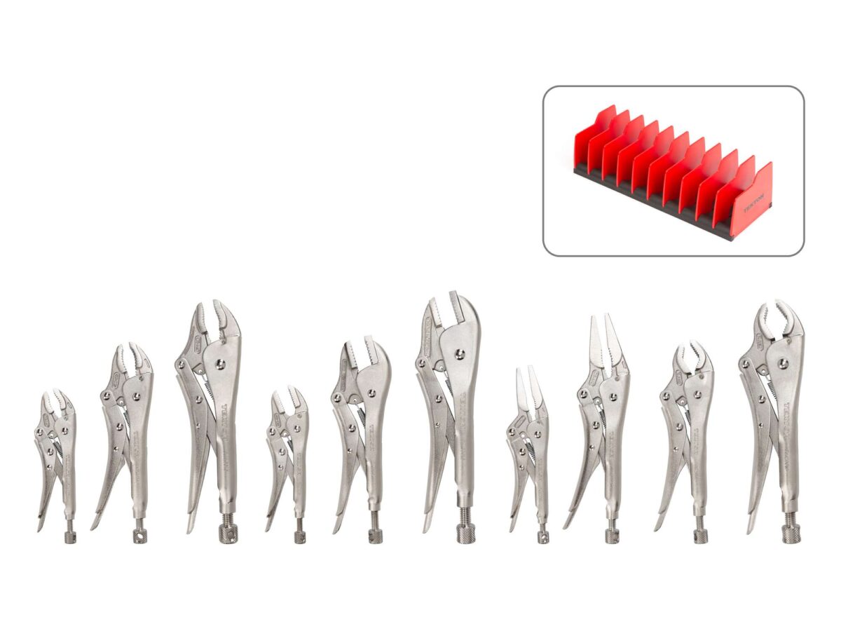TEKTON Locking Pliers Set with Rack (10-Piece) | PLK99904
