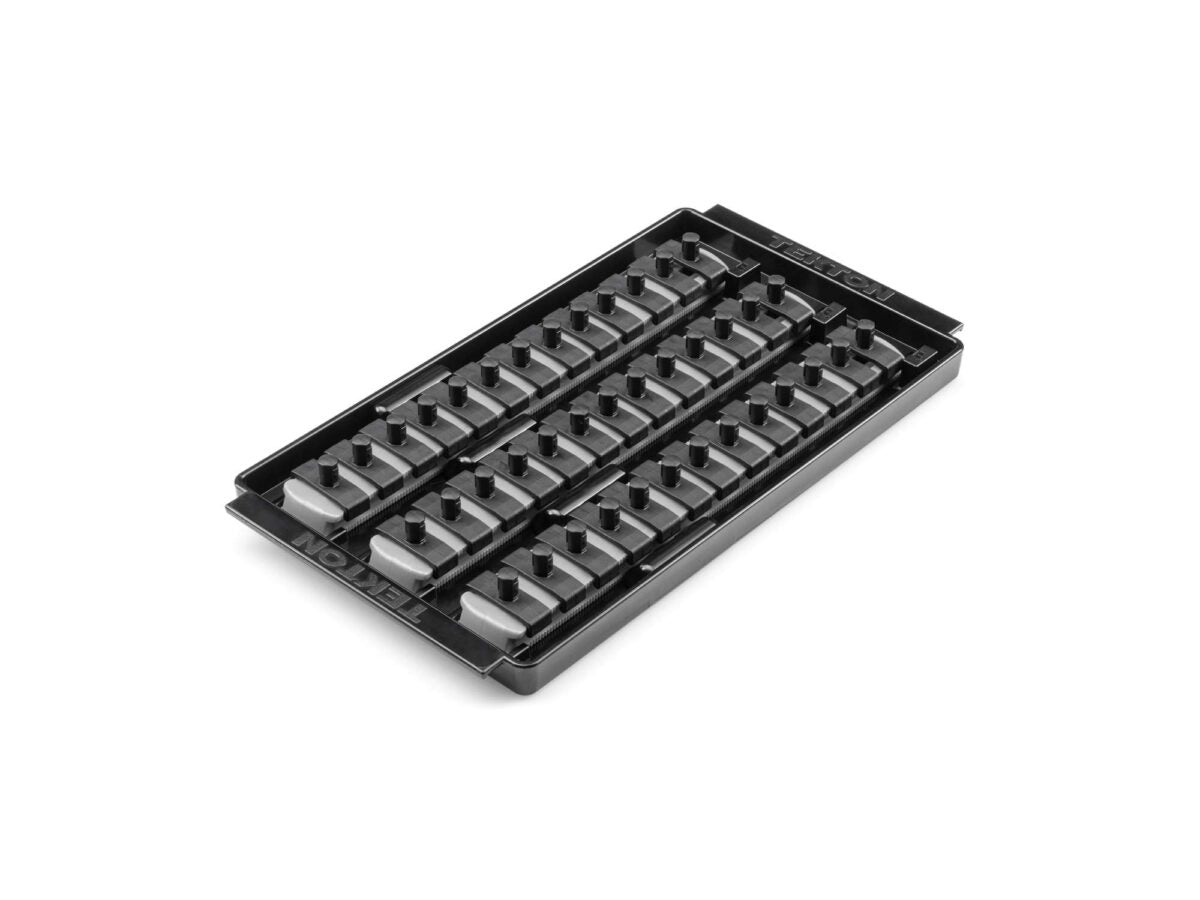 TEKTON 1/4 Inch Drive 3-Rail Socket Organizer Set, Gray (39-Tool) | OST05339 Main image