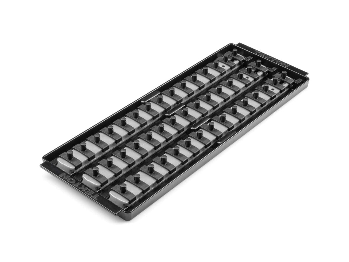 TEKTON 1/4 Inch Drive 3-Rail Socket Organizer Set, Gray (45-Tool) | OST06345 Main image