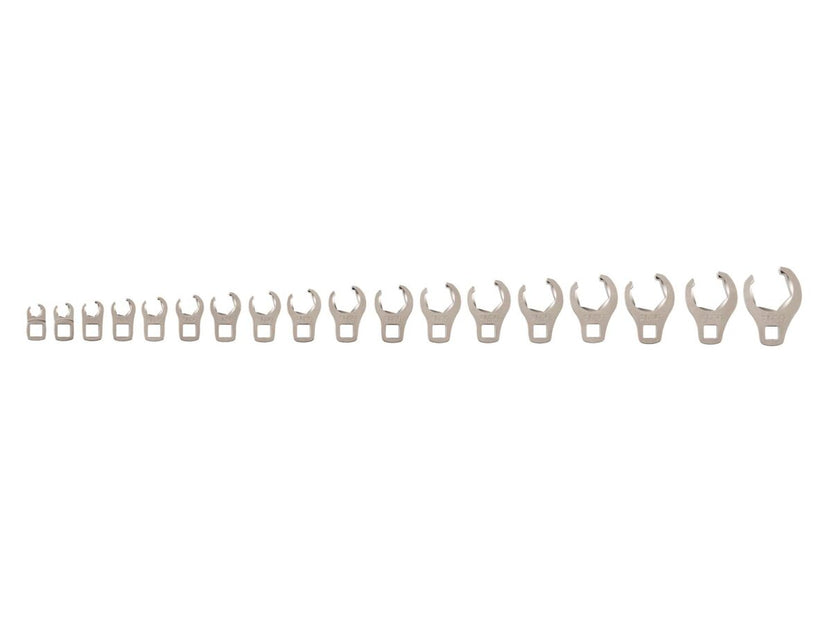 TEKTON 3/8 Inch Drive 6-Point Flare Nut Crowfoot Wrench Set, 18-Piece (8-27 mm) | WCF90221 Main image