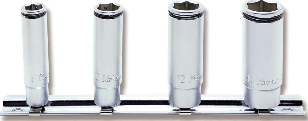 1/4 Sq. Dr. Socket set 8-14mm Nut Grip Length 150mm 4 pieces Main image