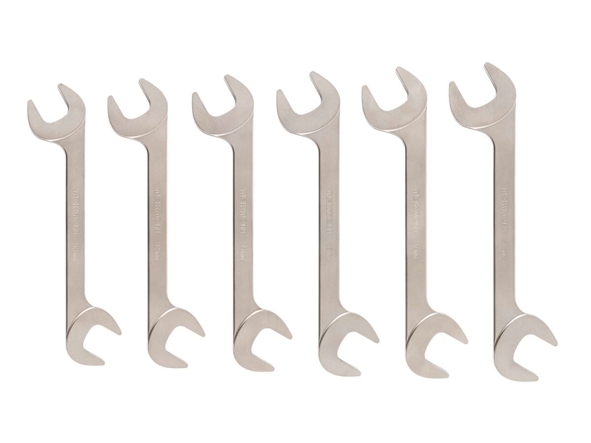 TEKTON Angle Head Open End Wrench Set, 6-Piece (33-38 mm) | WAE92004