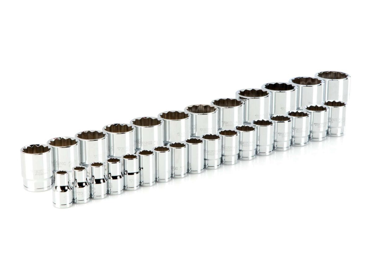 TEKTON 1/2 Inch Drive 12-Point Socket Set, 29-Piece (10-38 mm) | SHD92012