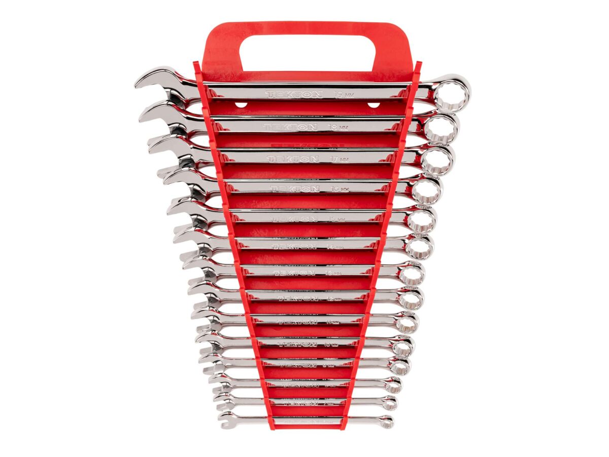 TEKTON Combination Wrench Set with Holder, 14-Piece (6-19 mm) | WCB92201 Main image
