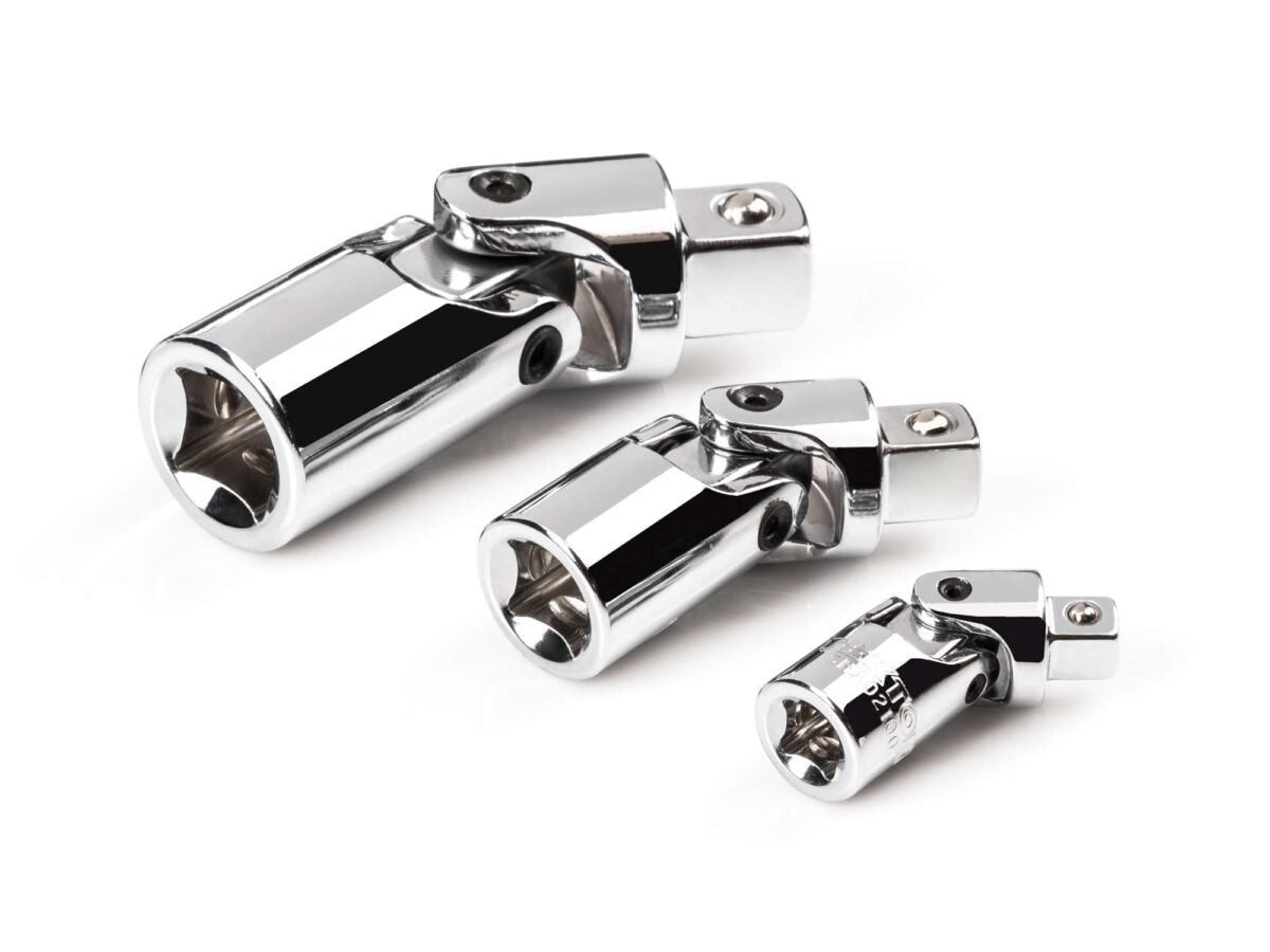 TEKTON 1/4, 3/8, 1/2 Inch Drive Universal Joint Set (3-Piece) | SHA99004