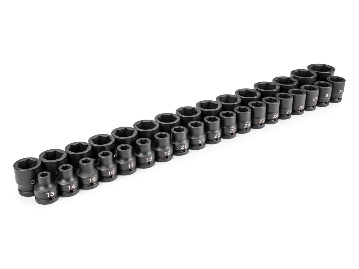 TEKTON 3/4 Inch Drive 6-Point Impact Socket Set, 34-Piece (13-50 mm) | SID93018 Main image